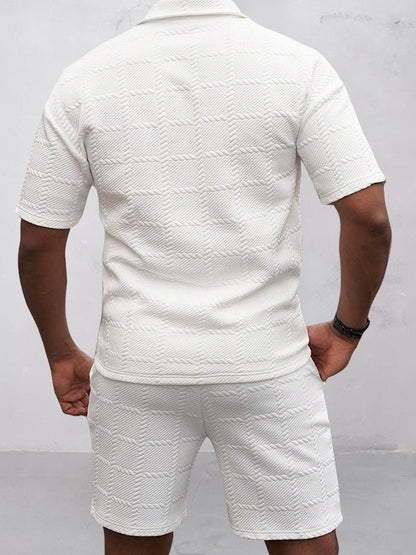 Smart Casual Jacquard Textured Set