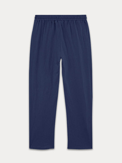 Casual 100% Cotton Drawstring Waist Pants
