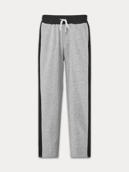 Casual Contrast Color Drawstring Jogger Pants
