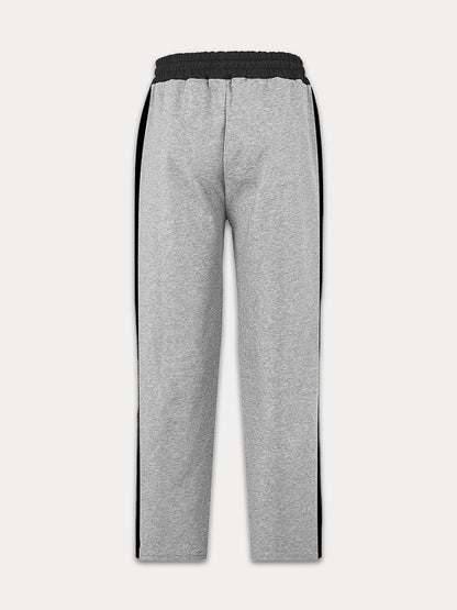 Casual Contrast Color Drawstring Jogger Pants