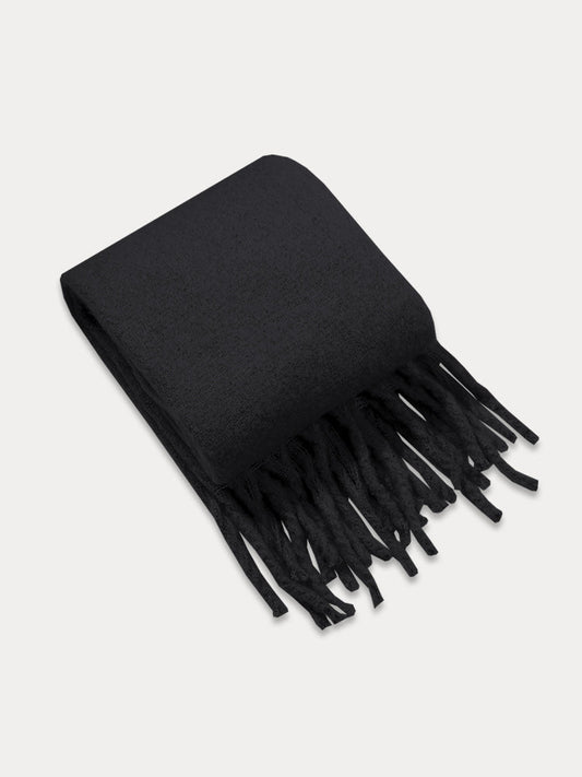 Ultra-Soft Mohair Tassel Scarf