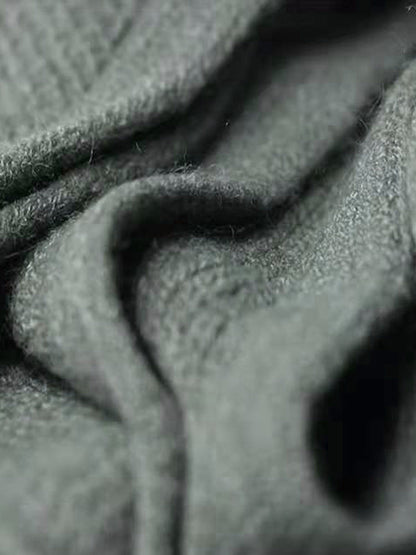Versatile Thermal Solid Color Knit Scarf