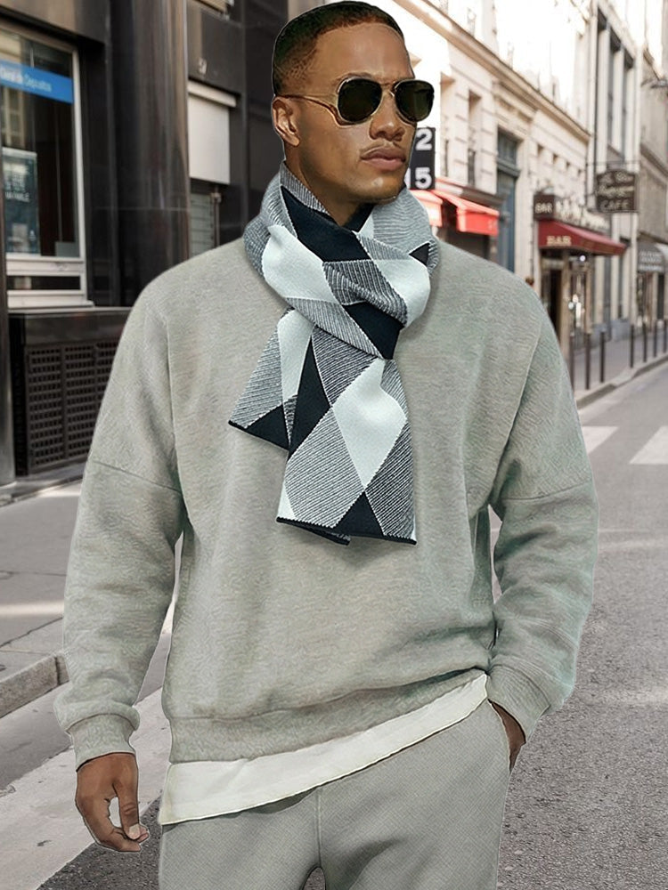 Premium Warm Geometric Pattern Scarf