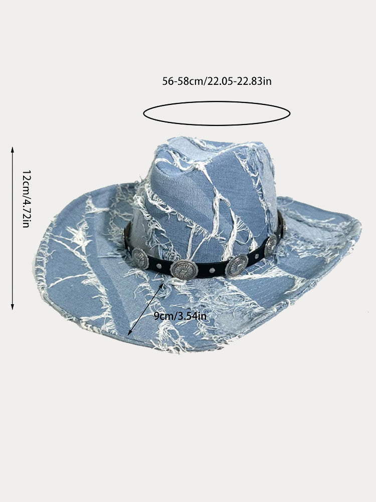 Western Fashion Distressed Cowboy Fedora Hats