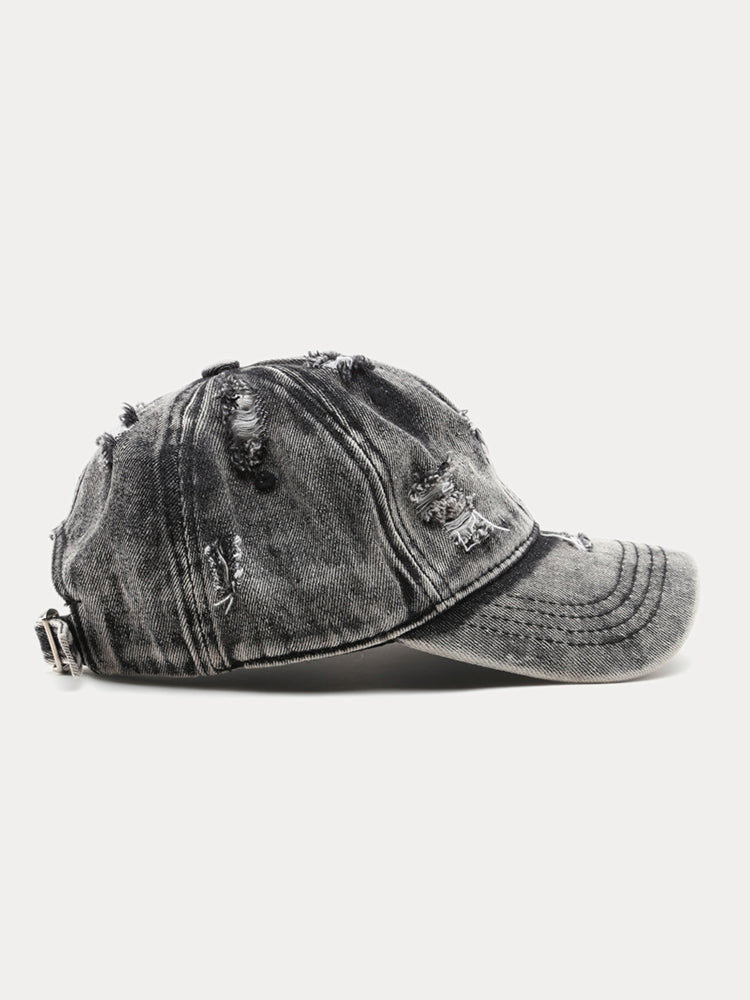 Summer Distressed Ripped Denim Baseball Cap