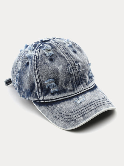 Summer Distressed Ripped Denim Baseball Cap