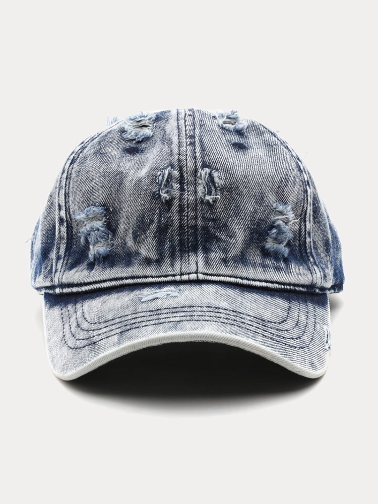 Summer Distressed Ripped Denim Baseball Cap