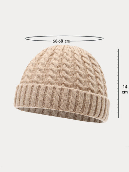 Winter Versatile Cable Knit Beanie Hat