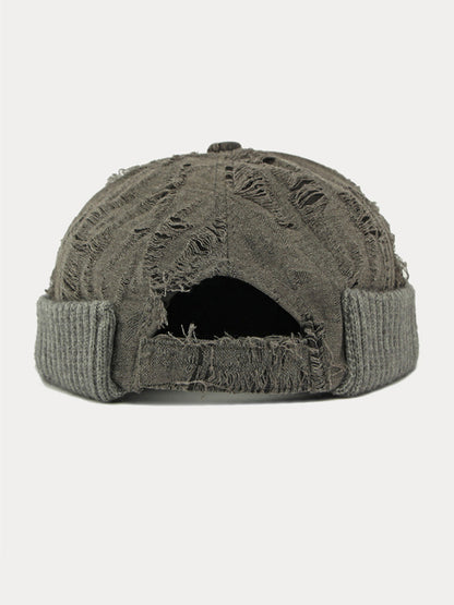 Stylish Knit Distressed Beanie Hat