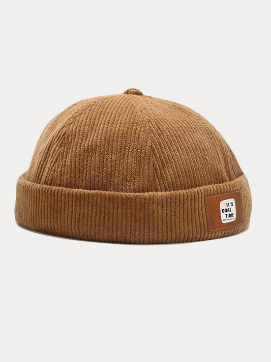 Vintage Corduroy Beanie Brimless Cap