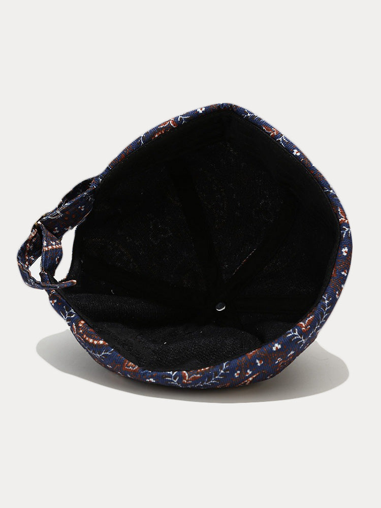 Vintage Paisley Print Brimless Cap