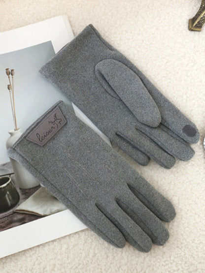 Warm Fleece Lining Riding Gloves