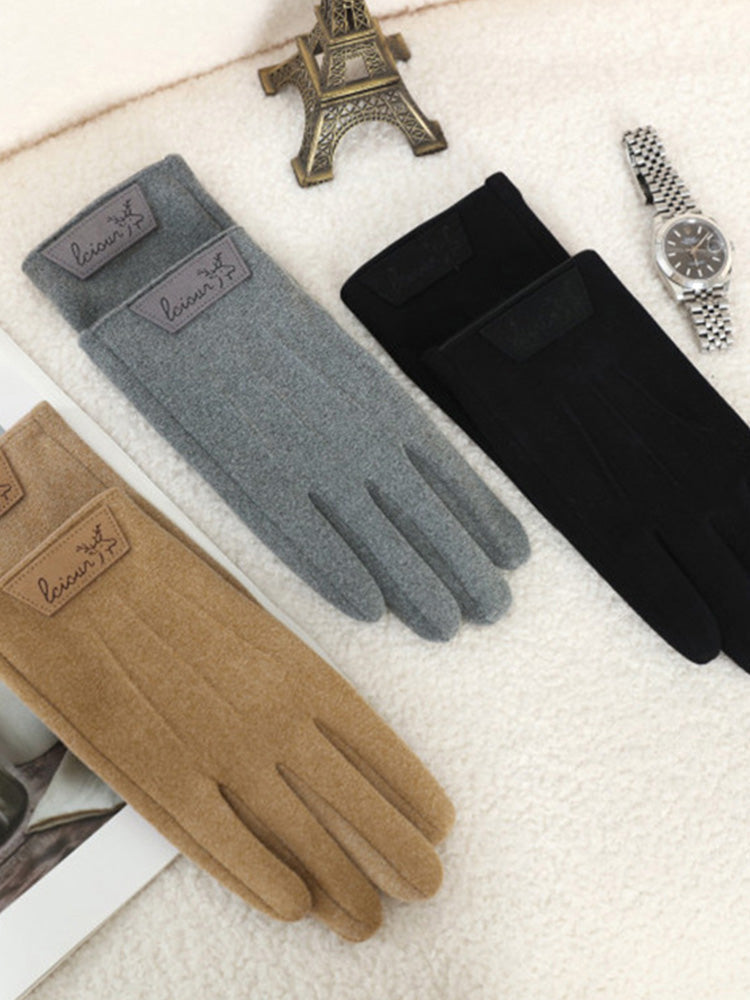 Warm Fleece Lining Riding Gloves