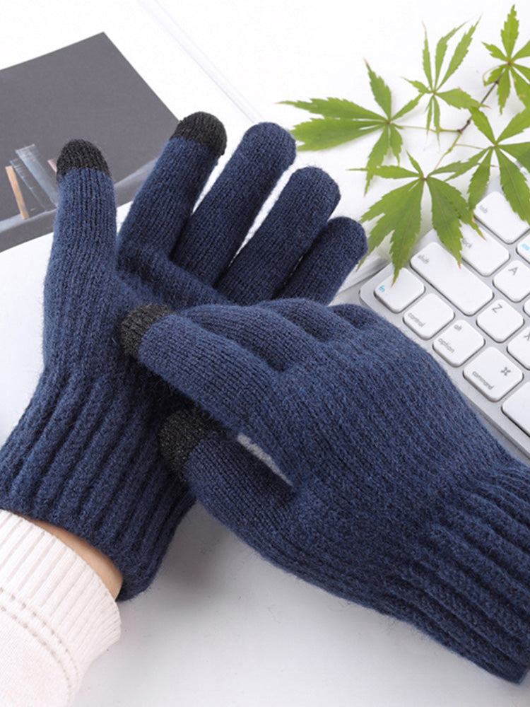 Winter Thicken Keep Warm Knit Gloves