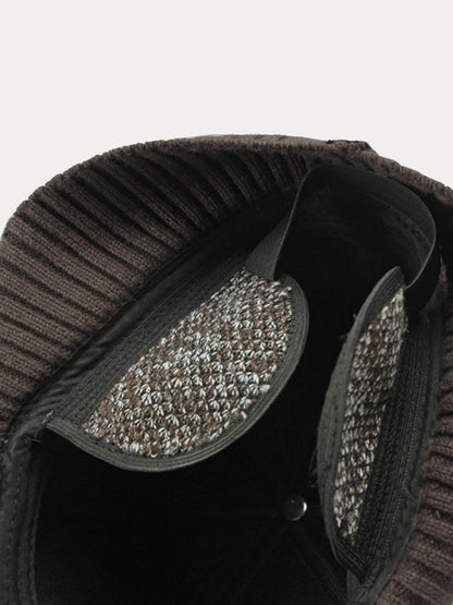 Winter Ear Protection Brim Beanie Hat