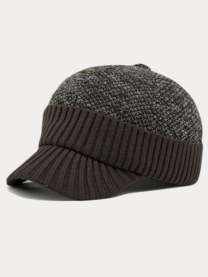 Winter Ear Protection Brim Beanie Hat