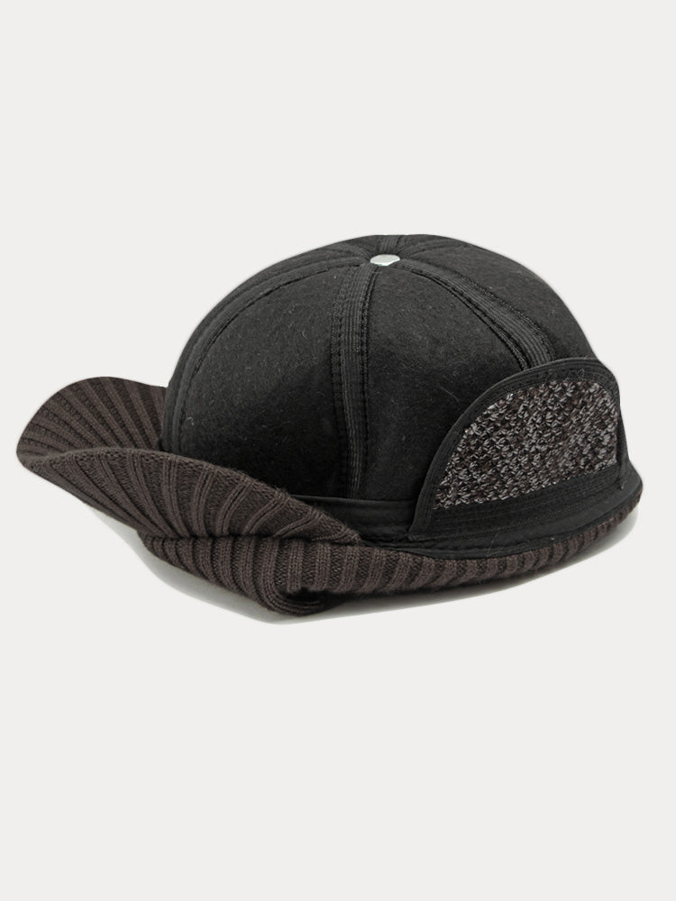 Winter Ear Protection Brim Beanie Hat