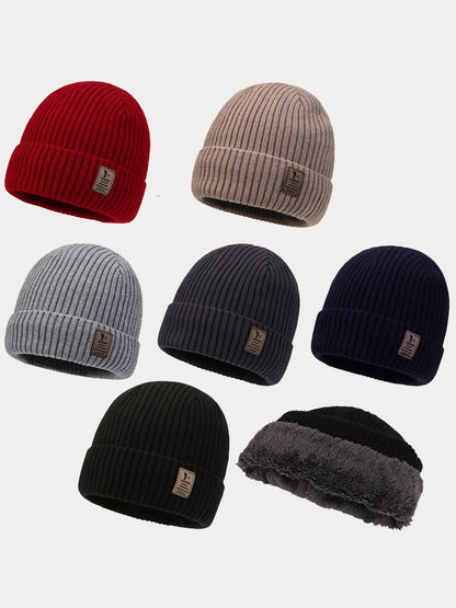 Daily Knit Beanie Hat with Fleece Lining