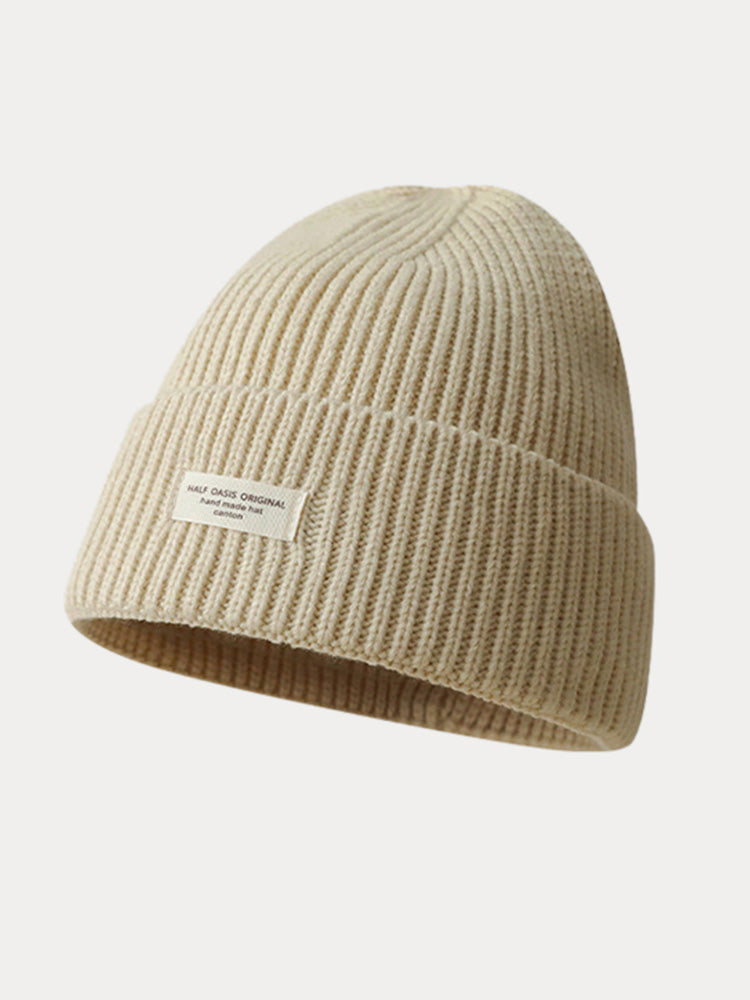 Stylish Warm Label Knit Beanie