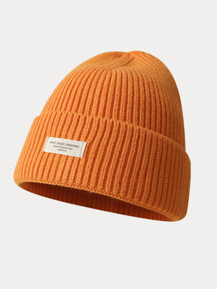 Stylish Warm Label Knit Beanie