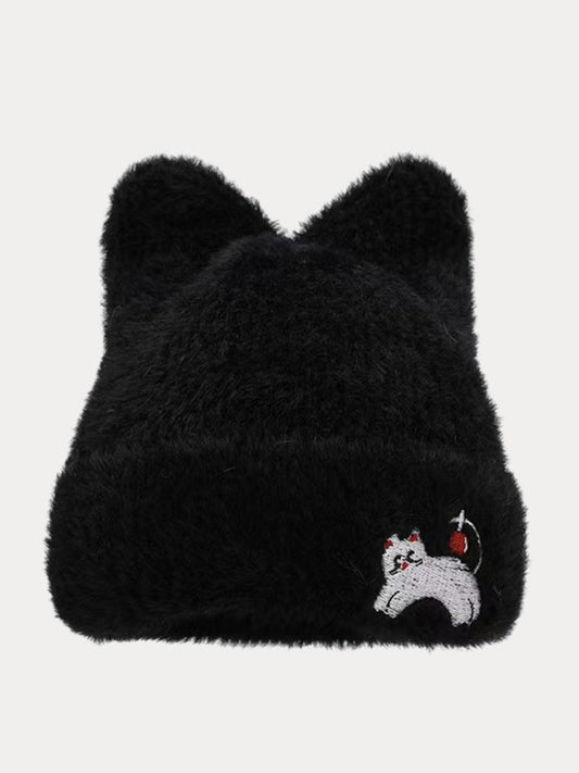 Trendy Cute Cat Fleece Meowing Beanie