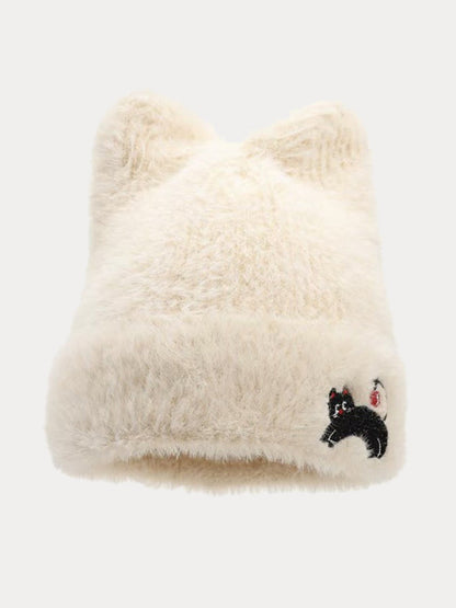 Trendy Cute Cat Fleece Meowing Beanie