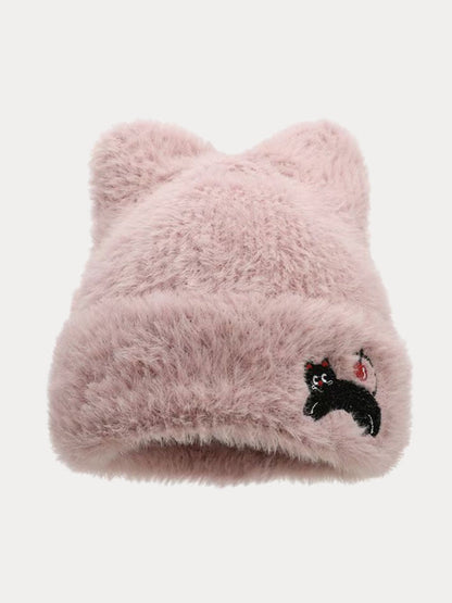 Trendy Cute Cat Fleece Meowing Beanie