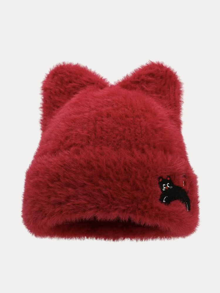 Trendy Cute Cat Fleece Meowing Beanie