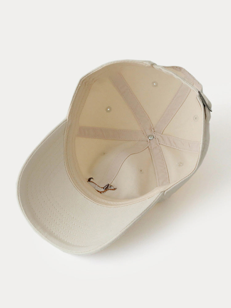 Casual Embroidered Sausage Dog Cotton Baseball Cap