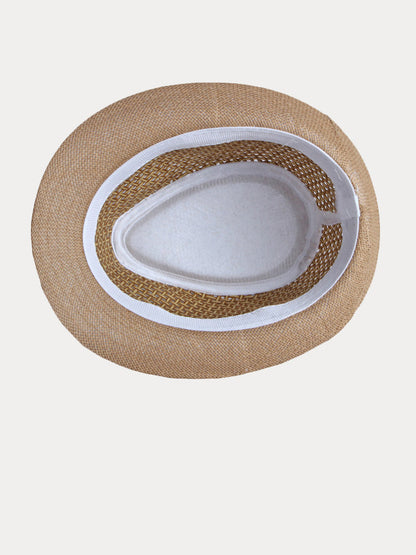 Stylish Woven Straw Fedora Hat