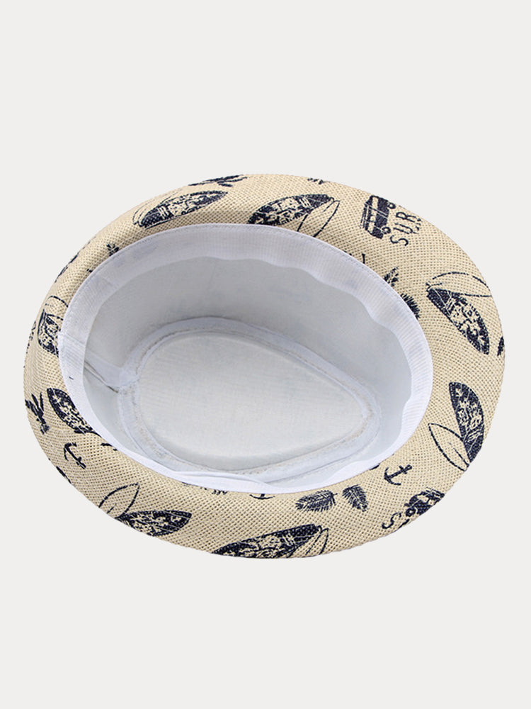 Summer Tropical Print 100% Cotton Fedora Hat