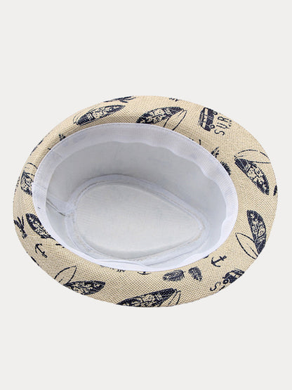 Summer Tropical Print 100% Cotton Fedora Hat