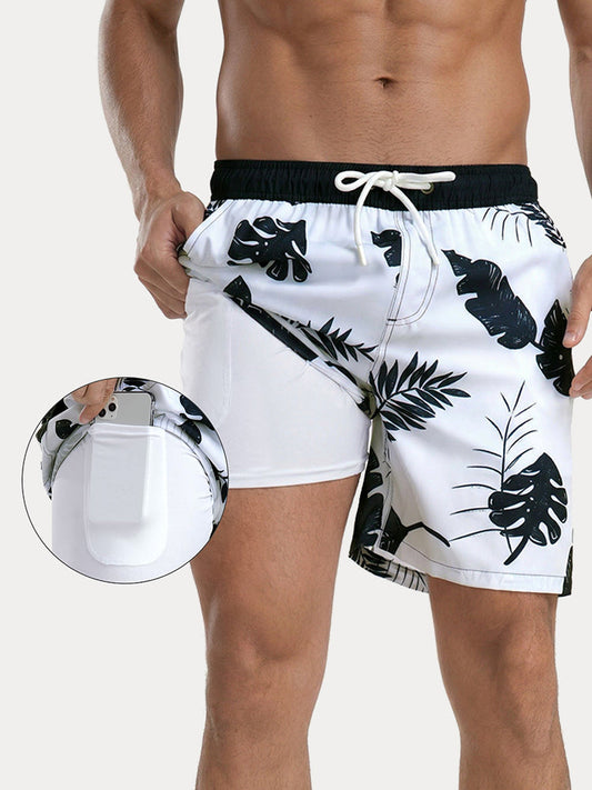 Vacation Casual Printed Swim Trunks