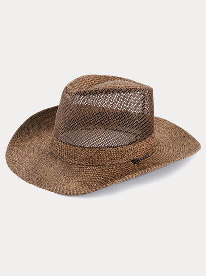 Wide Brim Straw Beach Fedora Hat