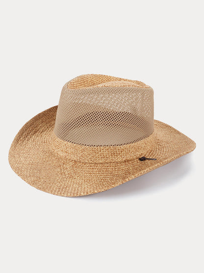 Wide Brim Straw Beach Fedora Hat