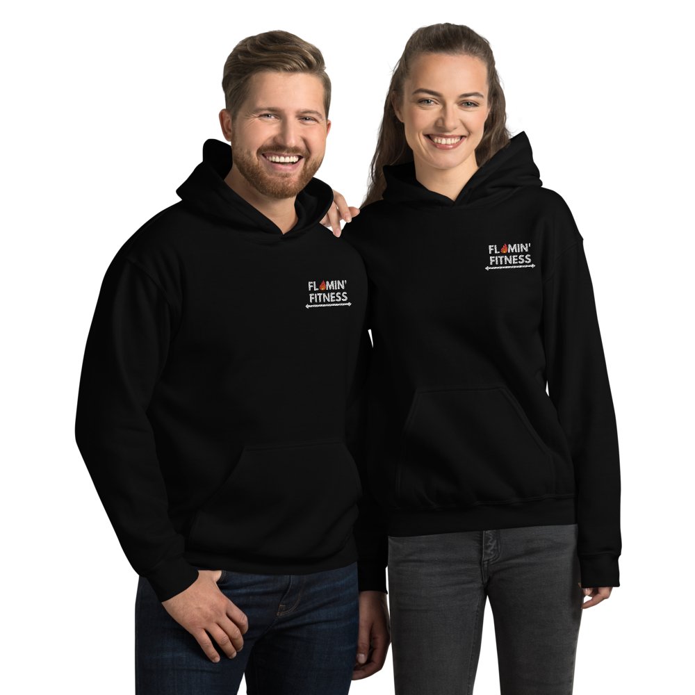 Black Embroidered Logo Hoodie