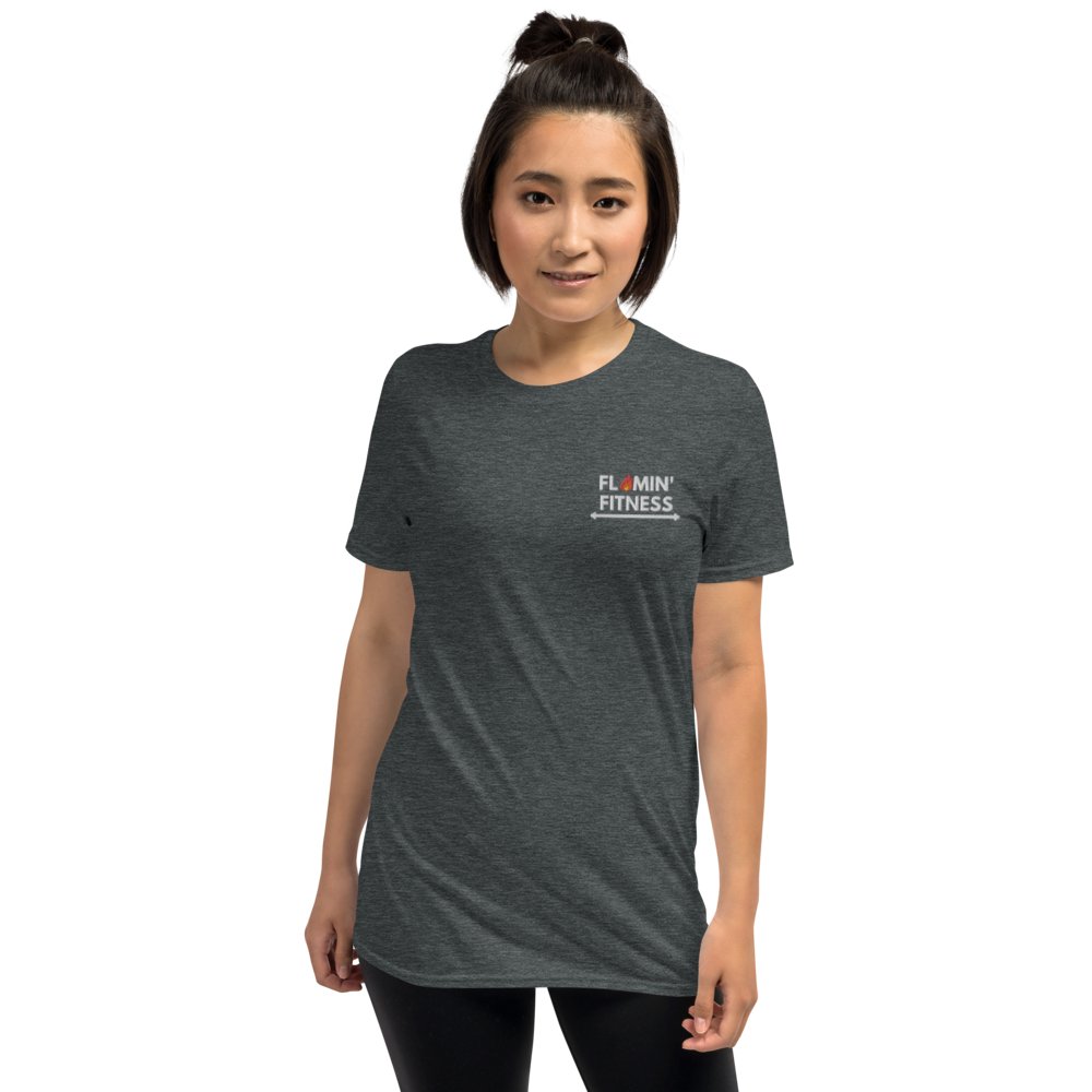 Dark Heather Embroidered Logo T-Shirt