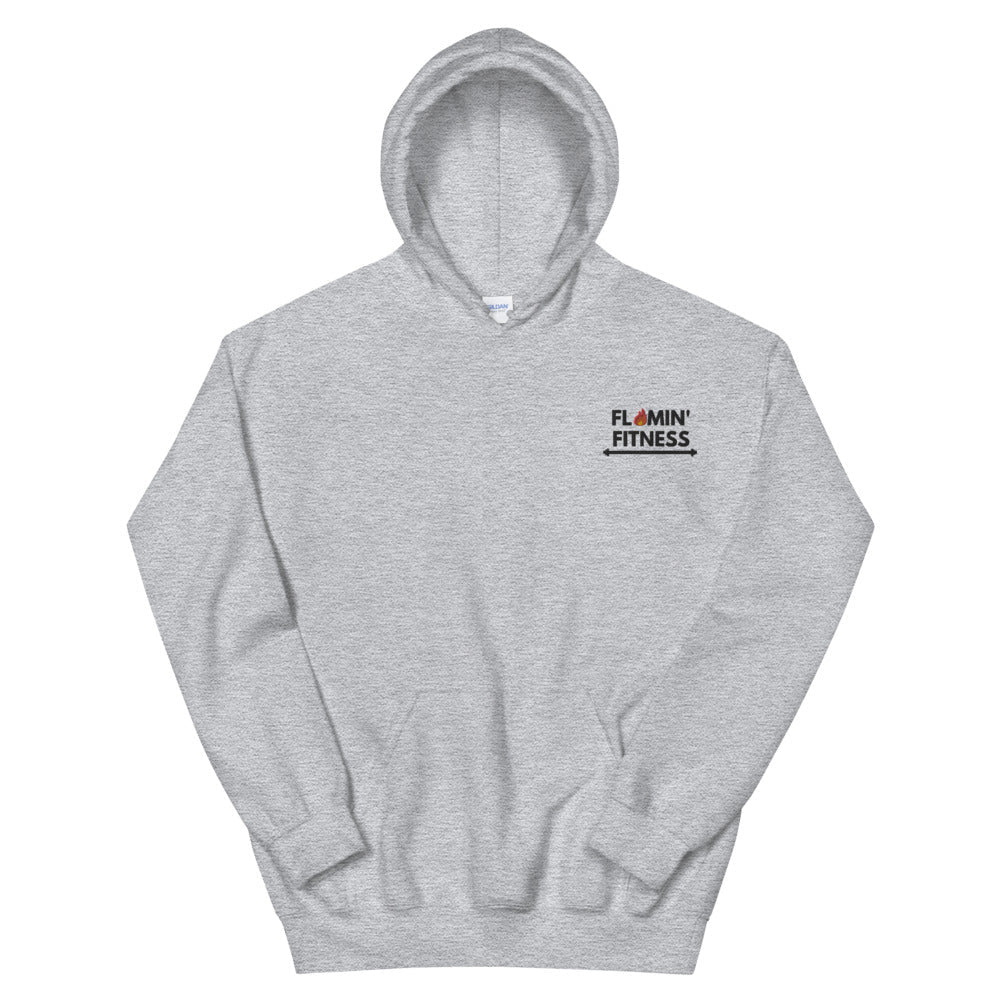 Grey Embroidered Logo Hoodie