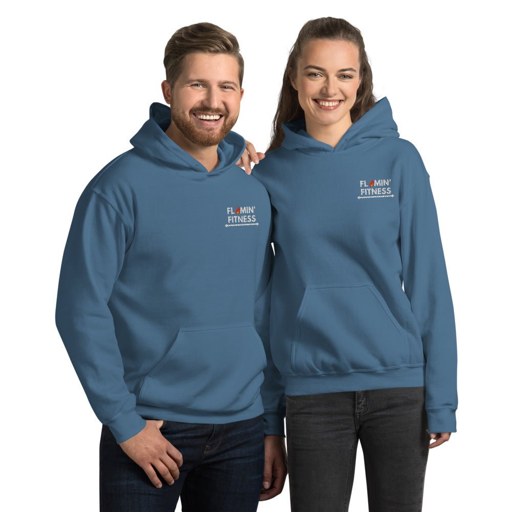 Indigo Blue Embroidered Logo Hoodie
