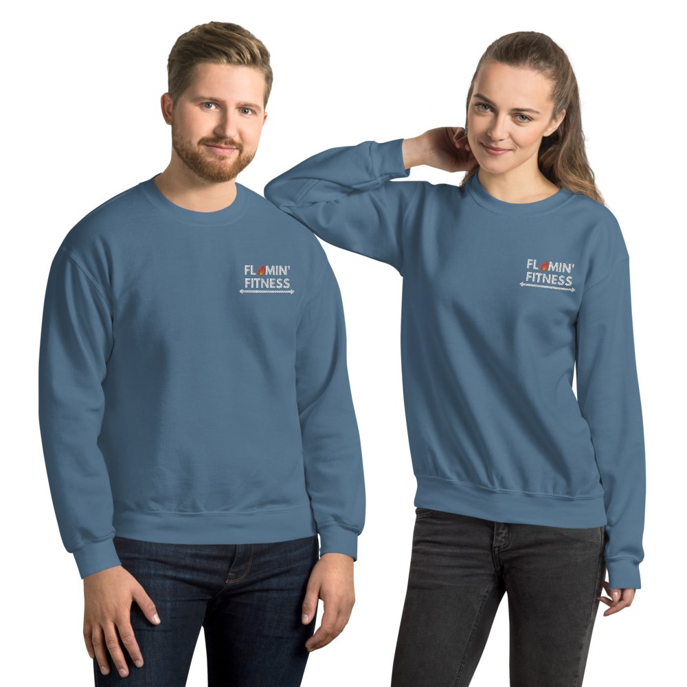 Indigo Blue Embroidered Logo Sweatshirt