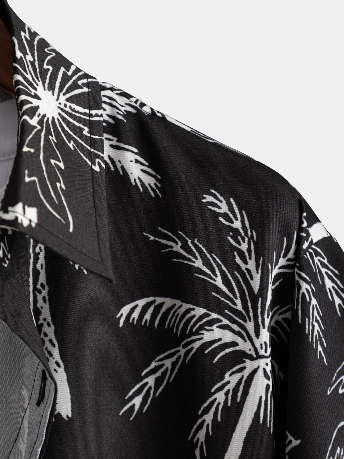 Palm Tree Print Button-Up Shirt & Swim Shorts