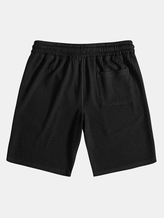 Drawstring Ribbed Shorts