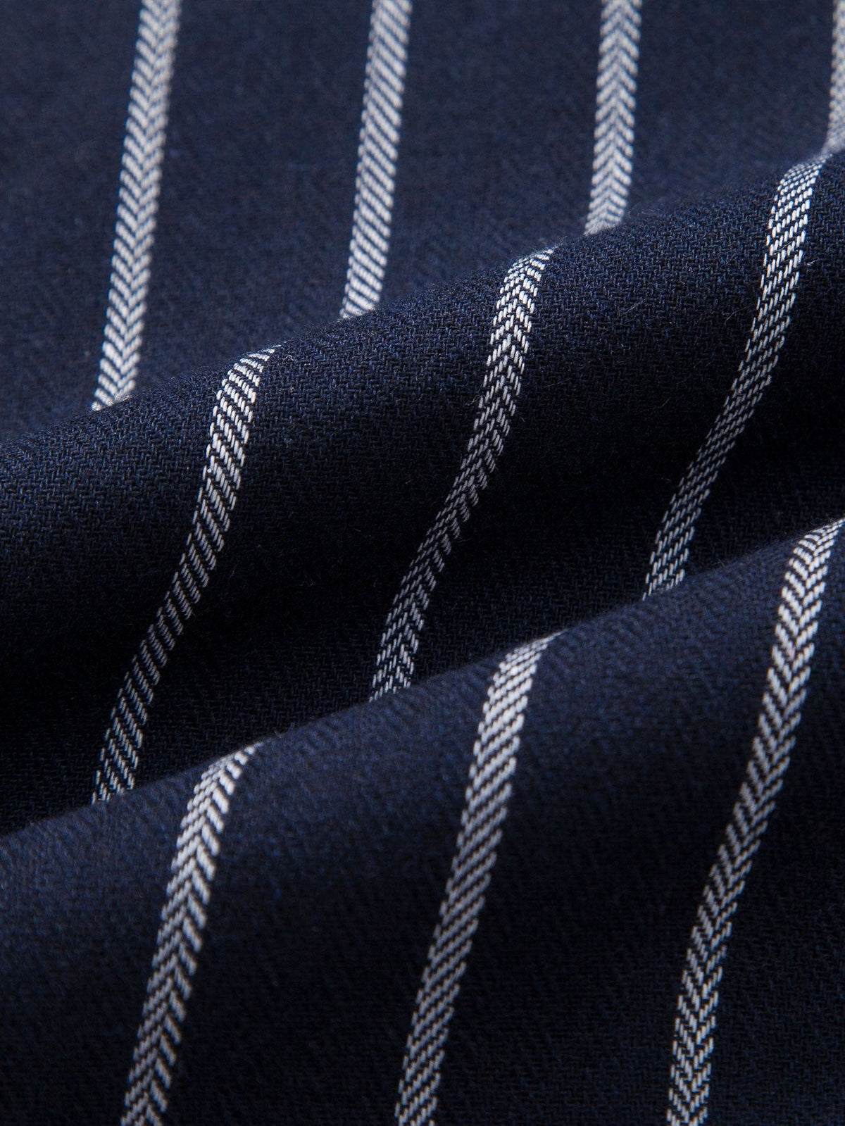 Cotton Blend Striped Button-Up Shirt