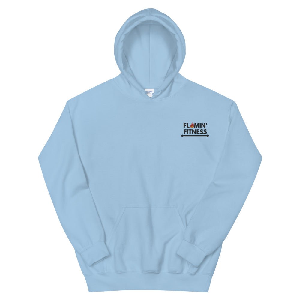 Light Blue Embroidered Logo Hoodie
