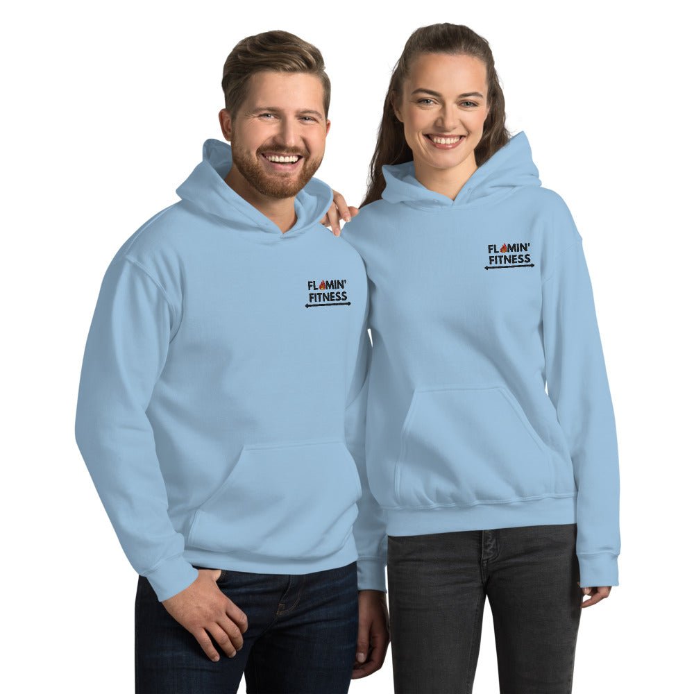 Light Blue Embroidered Logo Hoodie