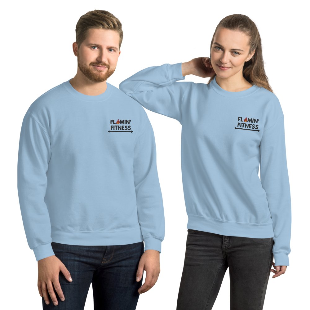 Light Blue Embroidered Logo Sweatshirt