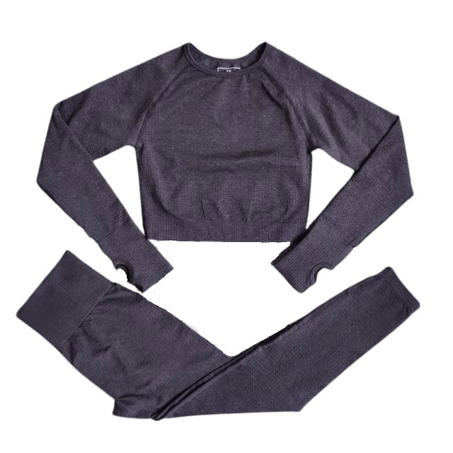 Long-Sleeve Top & Leggings Gym Set