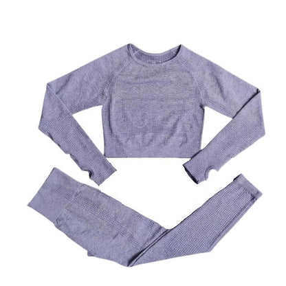 Long-Sleeve Top & Leggings Gym Set