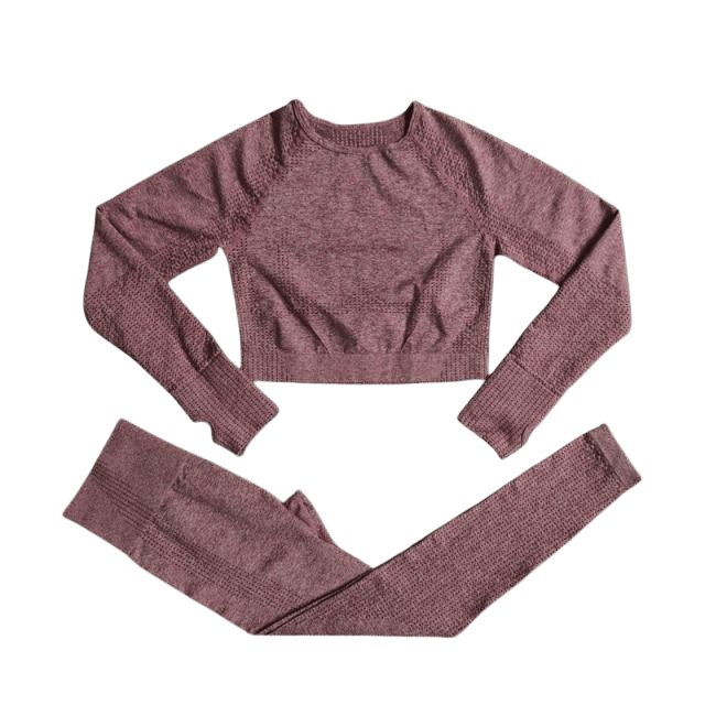 Long-Sleeve Top & Leggings Gym Set