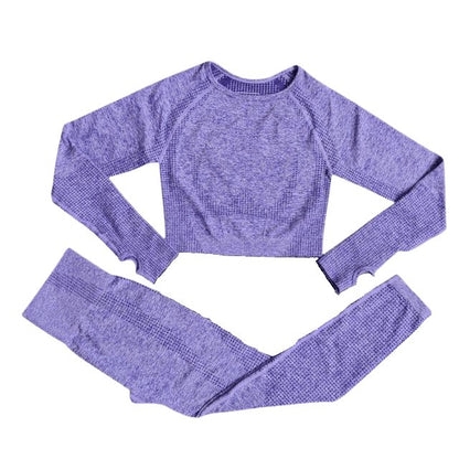Long-Sleeve Top & Leggings Gym Set